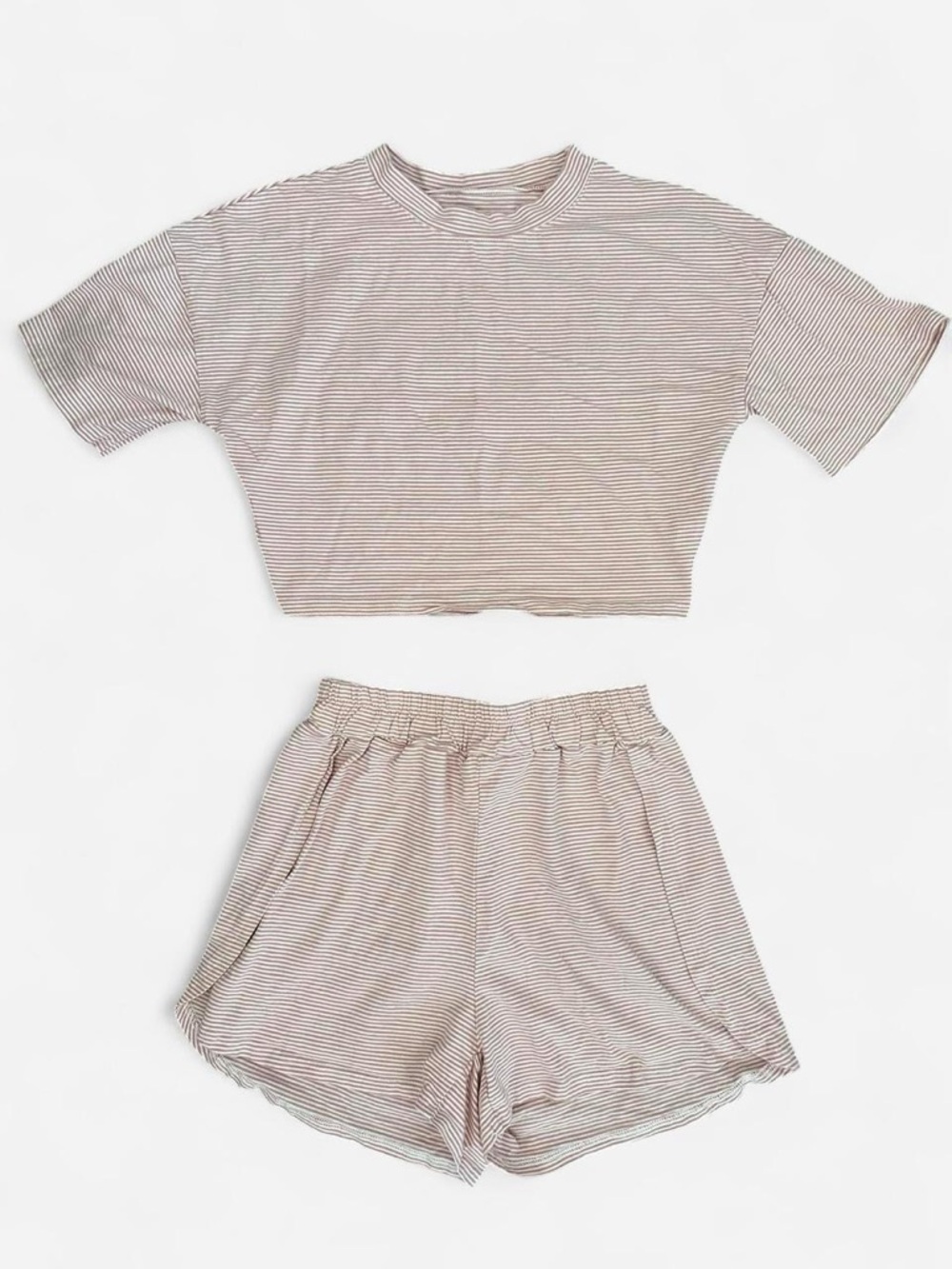 Pink & White Striped Lounge Set